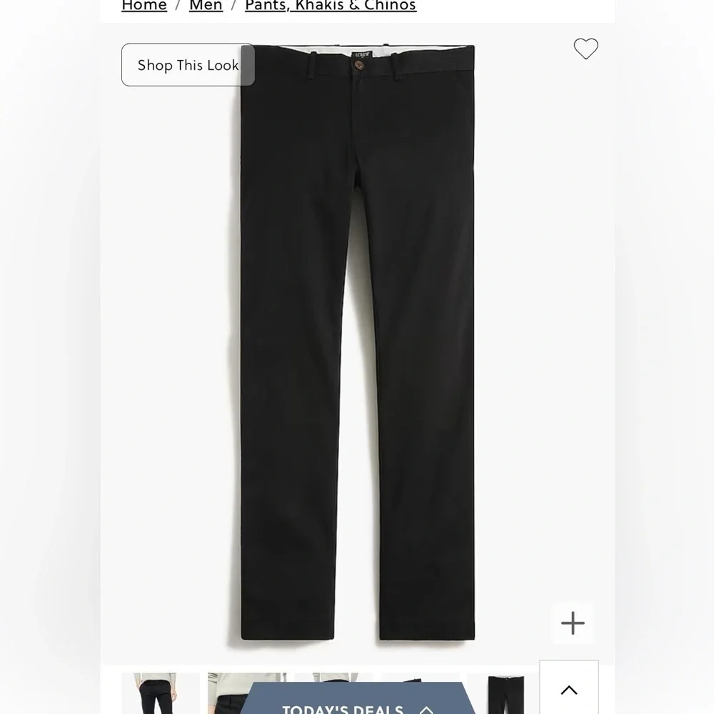 J crew Slim-fit flex chino pant black